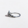 Bague fine diadème argent petite Pierre de lune T51/54