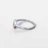 Petite bague goutte argent et Pierre de lune T49/51/54/58/60