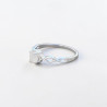 Bague fine argent ajourée pierre griffée Pierre de lune T55/57