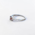 Bague fine argent ajourée pierre griffée Grenat T50/52/55/57
