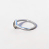 Petite bague goutte argent et pierre en Citrine T51/54/58/59