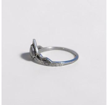 Bague fine diadème argent et petite Perle de culture T49/51/54/56/57