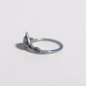 Bague fine diadème argent et petite Perle de culture T49/51/54/56/57