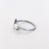 Bague fine lune argent et Perle de culture ronde T50/55/57/58