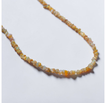 Collier pierres chips en OPALE (orange)