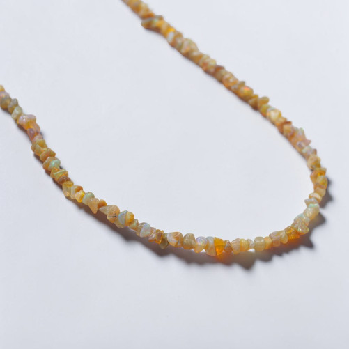 Collier pierres chips en OPALE (orange)