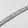 Bracelet en argent 2 rangs 42 petites pierres en Opale d'Ethiopie Bracelet en argent 2 rangs 42 petites pierres en Opale d'Ethiopie