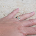 Petite bague fleur de lotus et pierre Cornaline T49/51 Petite bague fleur de lotus et pierre Cornaline T49/51