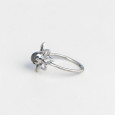 Petite bague fleur de lotus et pierre Labradorite T49/54/59 Petite bague fleur de lotus et pierre Labradorite T49/54/59