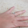 Petite bague fleur de lotus et Perle de culture T49/51/59