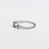 Bague fine argent goutte en Péridot et zircons T49/51/54/57