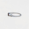 Bague fine argent goutte en Grenat et zircons T52/54/57