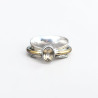 Bague argent martelé anneau doré pierre Citrine T56