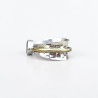 Bague argent martelé anneau doré pierre Citrine T56