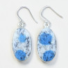 Grandes boucles d'oreilles ovales pierre Jaspe K2