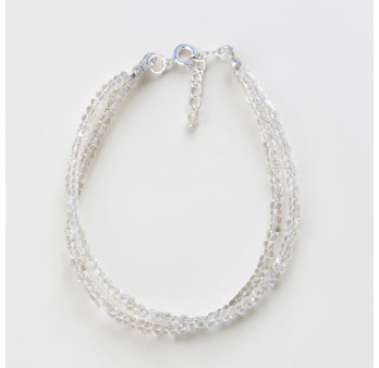 Bracelet 2 rangs pierres fines en Prasiolite facetté