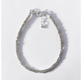Bracelet fin pierres facettées en Labradorite
