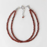 Bracelet 2 rangs pierres fines en grenat facetté