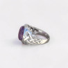 Chevalière Homme viking argent et pierre Améthyste (violet) T67