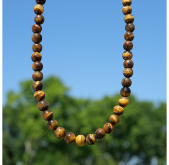 Collier pierre Homme - Pierre naturelle Oeil de tigre