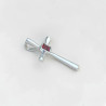 Petit pendentif croix fine argent pierre Grenat