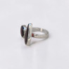 Bague ouverte en argent et 2 cabochons en Grenat T59