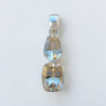 Pendentif argent 2 pierres facettées en Citrine
