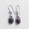 Petites boucles bohèmes argent et Améthyste ovale