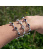 Bracelets en argent et pierres naturelles