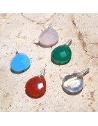 Pendentifs en pierres naturelles et argent 925