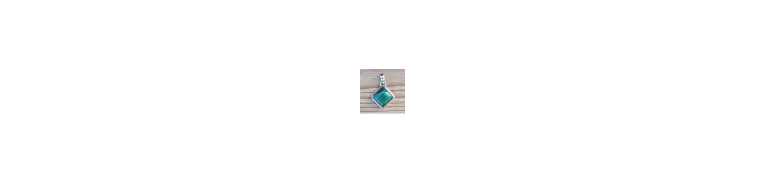 Pendentifs en Malachite et Argent 925 – Mysore Bijoux