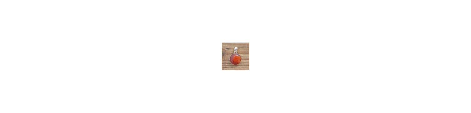 Pendentifs en Cornaline et en argent 925